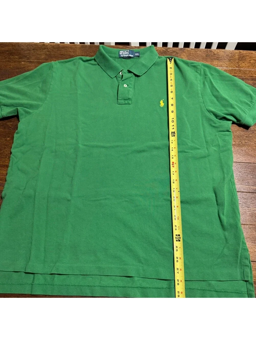 Vintage Polo Ralph Lauren Polo Shirt Men’s Green Polo w\ Yellow Pony Logo - XXL